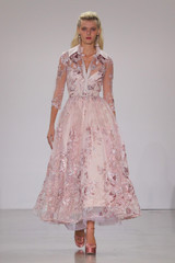 Floral Embroidered Tulle Cocktail Dress by Badgley Mischka Floral Embroidered Tulle Cocktail Dress by Badgley Mischka