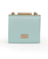 Lt Mint Green | Billie Mini Box Clutch with Rhinestone Wristlet