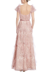 Dark Blush | Embroidered Tulle A-Line Gown