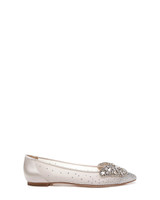 Ivory | Quinn Embellished Evening Flat