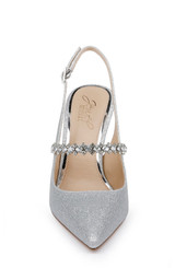 Silver Verena Slingback Stiletto Heels Front
