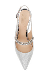 Silver Verena Slingback Stiletto Heels Top