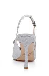 Silver Verena Slingback Stiletto Heels Back