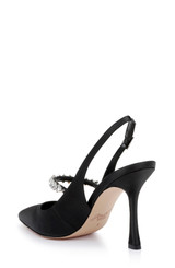 Black Verena Slingback Stiletto Heels Back Side