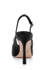 Black Verena Slingback Stiletto Heels Back