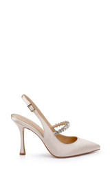 Champagne Verena Slingback Stiletto Heels Side