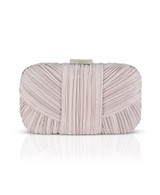 Silver | Cleo Shimmer Pleated Minaudiere