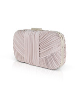 Silver | Cleo Shimmer Pleated Minaudiere