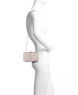 Silver | Cleo Shimmer Pleated Minaudiere