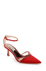 Zendaya Gemstone-Embellished Kitten Heel by Badgley Mishcka