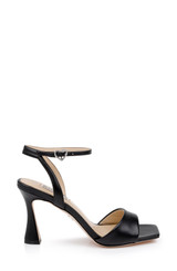 Black | Cady Sandals with Heart-Shaped Buckle