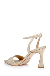 Gold Iridescent | Cady Sandals with Heart-Shaped Buckle Back Side