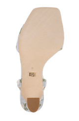 Mist Blue Fabric | Cady Sandals with Heart-Shaped Buckle Sole