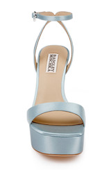 Mist Blue | Caia Platform Sandal with Heart-Shaped Buckle Front