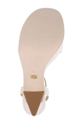 Chalk | Caia Platform Sandal with Heart-Shaped Buckle Bottom