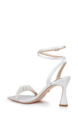 Soft White | Cailey Strappy Stiletto Sandal with Balled Vamp Soft White | Cailey Strappy Stiletto Sandal with Balled Vamp