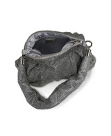 Silver | Yara Crystal Mesh Slouchy Shoulder Bag