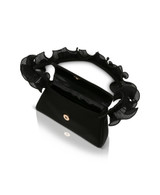 Black | Sophia Ruffle Strap Shoulder Bag