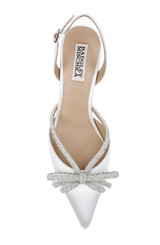 White | Angelina Slingback Kitten Heels Top