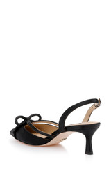 Black | Angelina Slingback Kitten Heels Back Side Black | Angelina Slingback Kitten Heels Back Side
