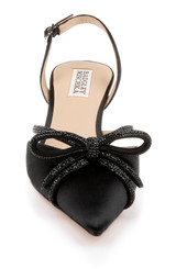 Black | Angelina Slingback Kitten Heels Front Black | Angelina Slingback Kitten Heels Front