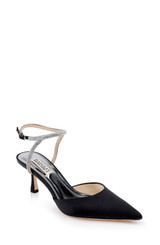 Black | Autumn Ankle Strap Kitten Heel Pumps