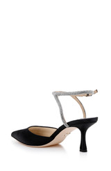 Black | Autumn Ankle Strap Kitten Heel Pumps