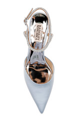 Azure Blue | Autumn Ankle Strap Kitten Heel Pumps Top