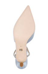 Azure Blue | Autumn Ankle Strap Kitten Heel Pumps Sole