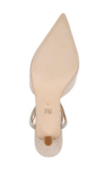 Gold Glitter | Autumn Ankle Strap Kitten Heel Pumps Sole