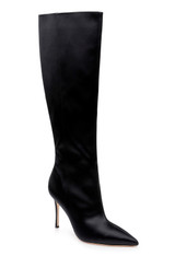 Black Satin | Runway Knee High Boot Black Satin | Runway Knee High Boot