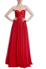 A-Line Strapless Gown with Sweetheart Neck by Badgley Mischka