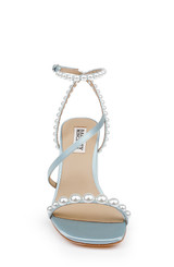 Mist Blue | Jordyn Strappy Block Heel Sandals Front