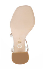 White | Jordyn Strappy Block Heel Sandals Sole