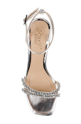 Silver Metallic | Nayla Kitten Heel Sandals Top