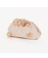 Peach Pearl | Lottie Floral Applique Pouch Clutch