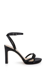 Black | Fila Block Heel Platform Sandals Side