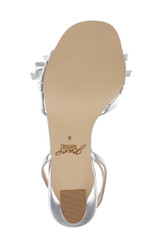 Silver Metallic | Flory Mid Stiletto Heel Sandals Sole