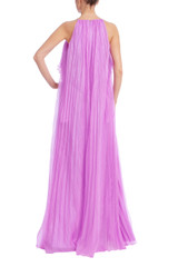 Orchid | Tiered Ruffle Trapeze Gown Back