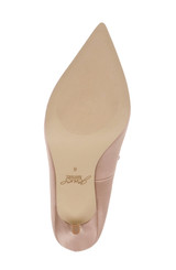 Nude | Eleni Satin Pointed Toe Scallop Pumps Sole Nude | Eleni Satin Pointed Toe Scallop Pumps Sole