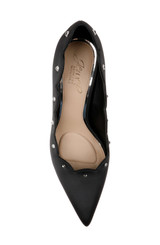 Black | Eleni Satin Pointed Toe Scallop Pumps Top Black | Eleni Satin Pointed Toe Scallop Pumps Top