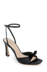 Black | Elisha Open Toe Ankle Strap Sandals Front Side