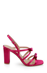 Pink | Eliza Strappy Block Heels Sandals Side