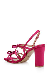 Pink | Eliza Strappy Block Heels Sandals Back Side