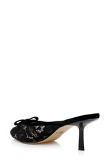 Black Lace | Elliot Closed Toe Mules Back Side