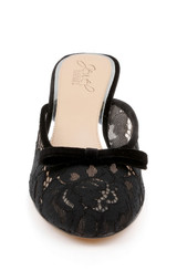 Black Lace | Elliot Closed Toe Mules Front