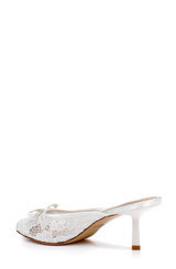 Ivory Satin | Elliot Closed Toe Mules Back Side