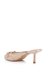 Dark Nude Satin | Elliot Closed Toe Mules Back Side