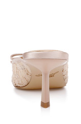 Dark Nude Satin | Elliot Closed Toe Mules Back