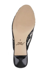 Black Satin | Elliot Closed Toe Mules Sole